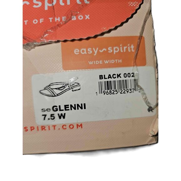 Easy Spirit Glenni Black Open Toe Strappy Slingback Sandals Size 7.5 W New - Picture 6 of 9